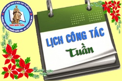 Lịch công tác từ ngày 28/10 đến 03/11/2024